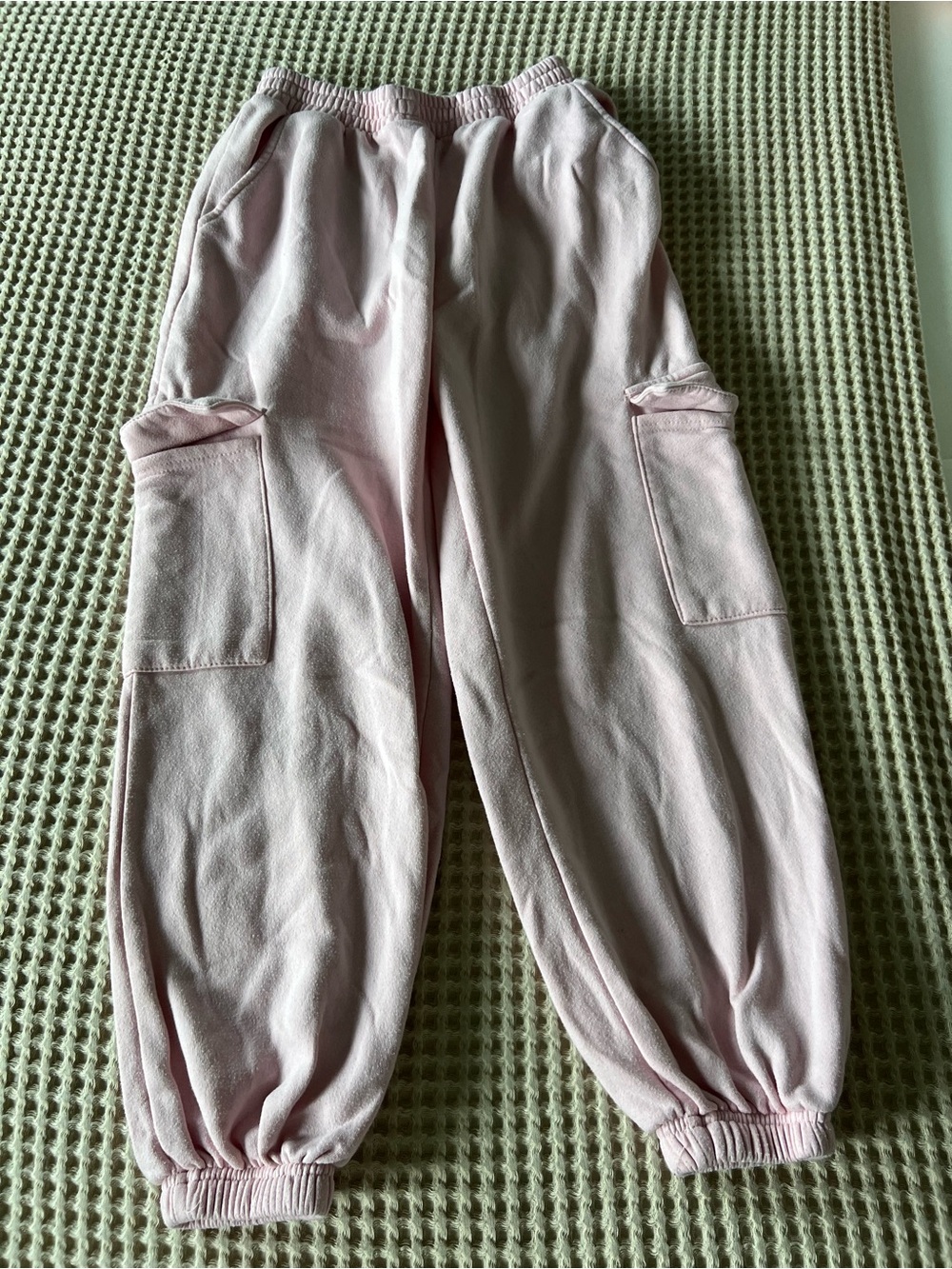 Pink Cargo Sweatpants - Soft Elastic Waist & Ankle